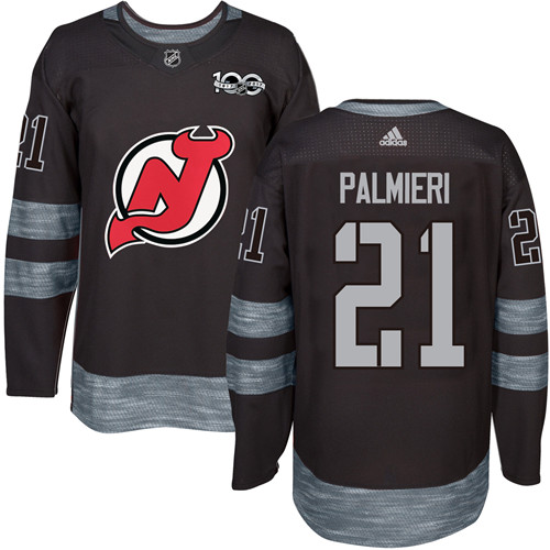 Adidas Devils #21 Kyle Palmieri Black 1917-100th Anniversary Stitched NHL Jersey